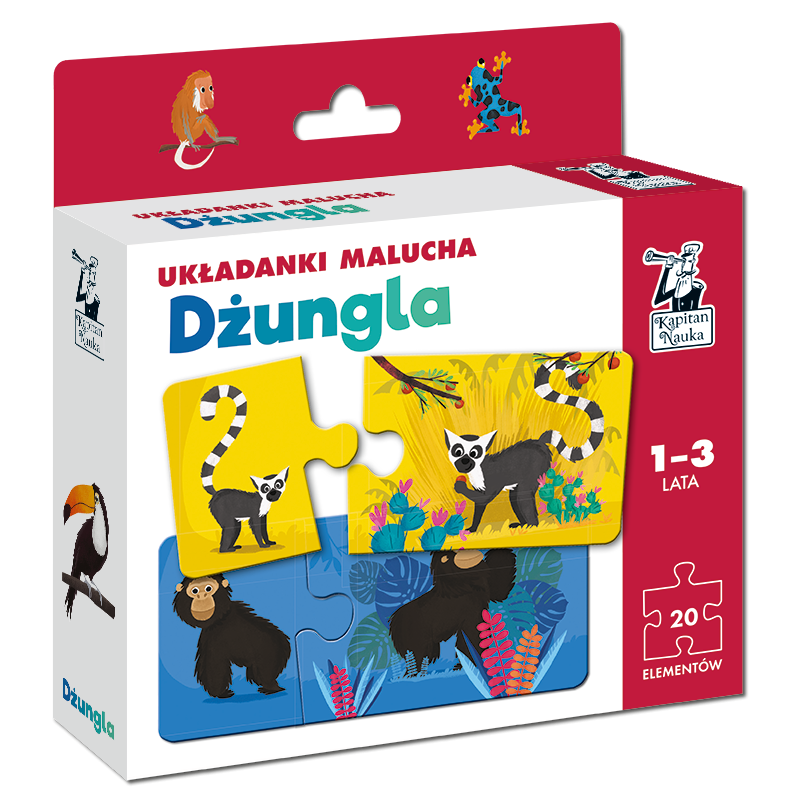 Puzzle dwuelementowe Układanki malucha. Dżungla - Kapitan Nauka