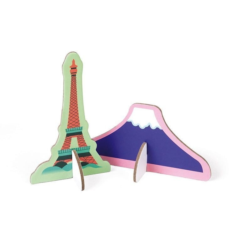 Puzzle edukacyjne z figurkami 3D Cuda świata 350 elementów - Janod