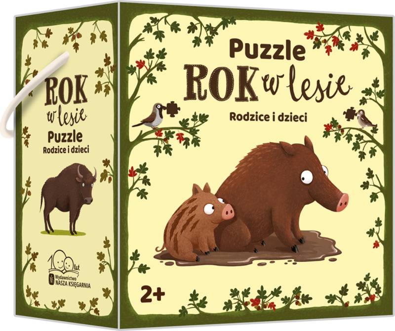 Puzzle Dwuelementowe Rok w lesie. Puzzle. Rodzice i dzieci