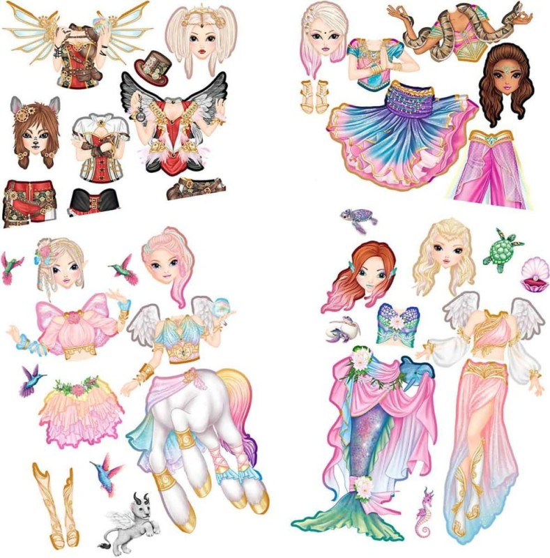 Szkicownik z Naklejkami Dress me up - Fantasy Model