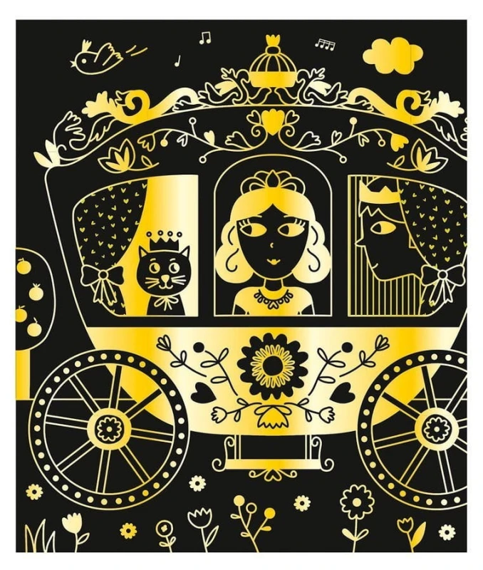 Zestaw kreatywny do zdrapywania Księżniczki 8 szt. - Janod