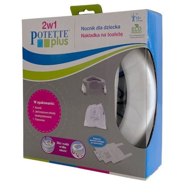 Nocnik i nakładka na sedes 2w1 szary - Potette Plus