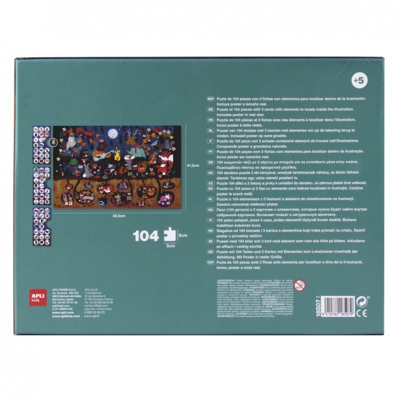 Puzzle obserwacyjne 104 el. Las - Apli Kids