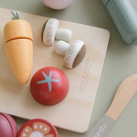 Drewniane Warzywa do Krojenia z Deską - Little Dutch