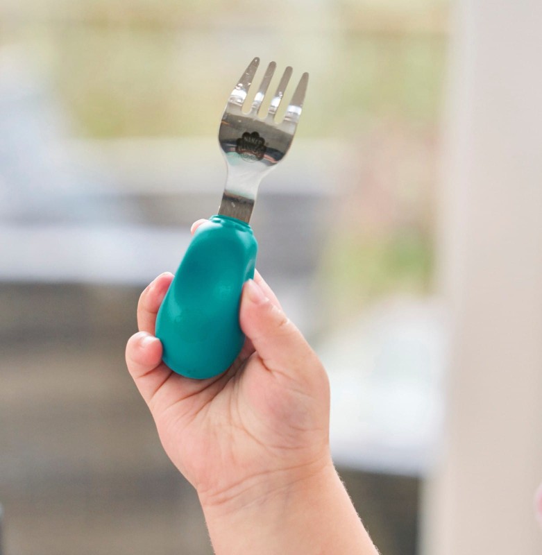 Widelec i łyżka ETAP 2 Niebieski 1-3 lata - Sztućce Nana's Manners