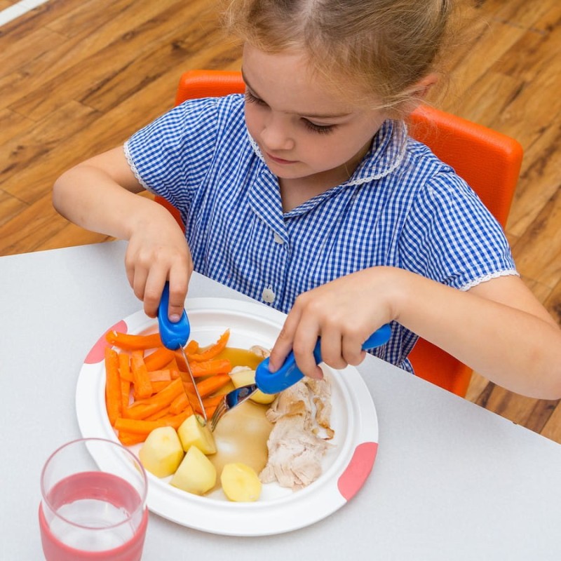 Sztućce Nana's Manners Widelec i Nóż ETAP 3 Różowy 3-9 lat