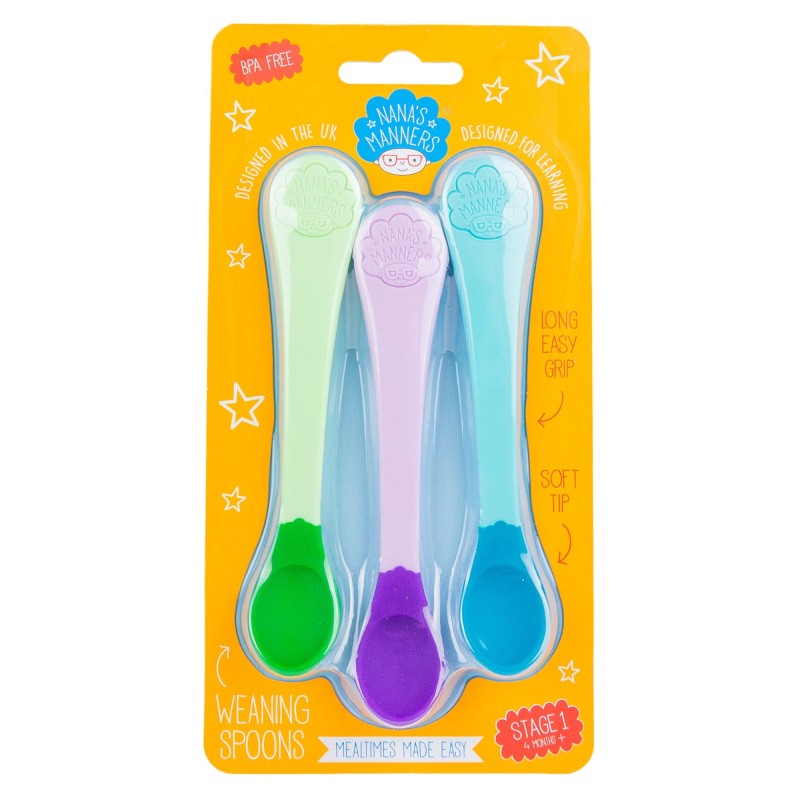 3 Łyżeczki do Karmienia Dzieci Etap 1 - Nana's Manners