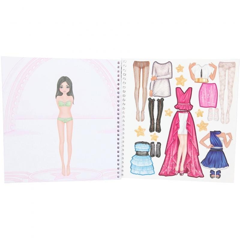 Szkicownik z Naklejkami Ubieranki Dress Me Up GLAMOUR - Top Model