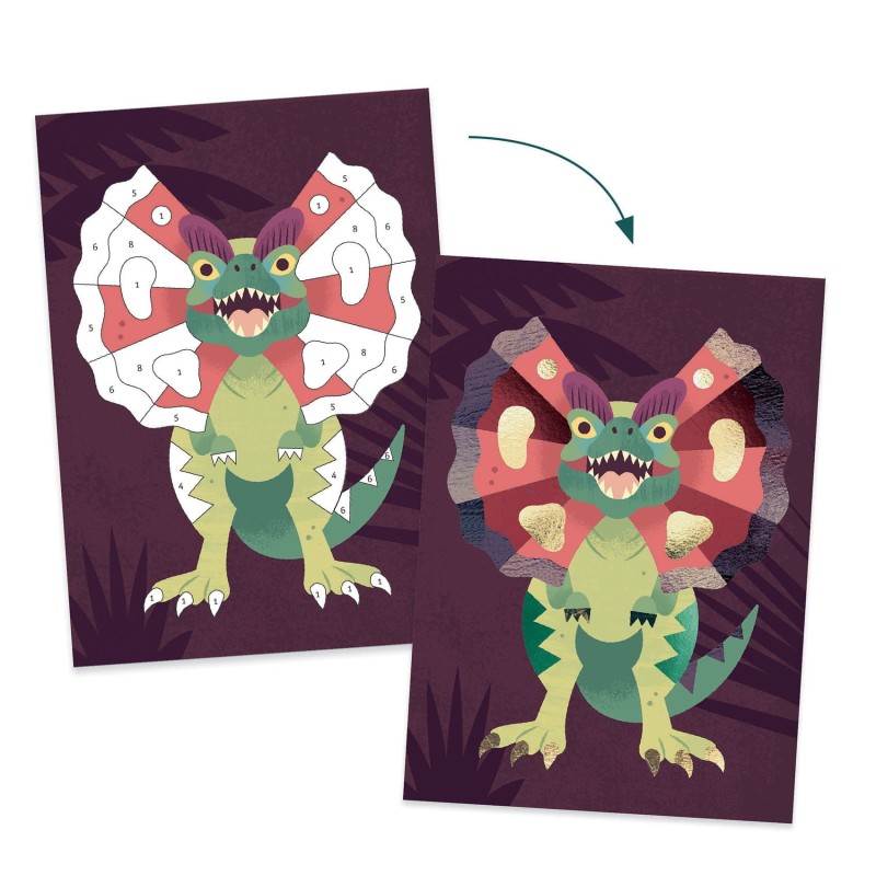 Kreatywny Zestaw z Folią Transferową Dinozaury - Djeco