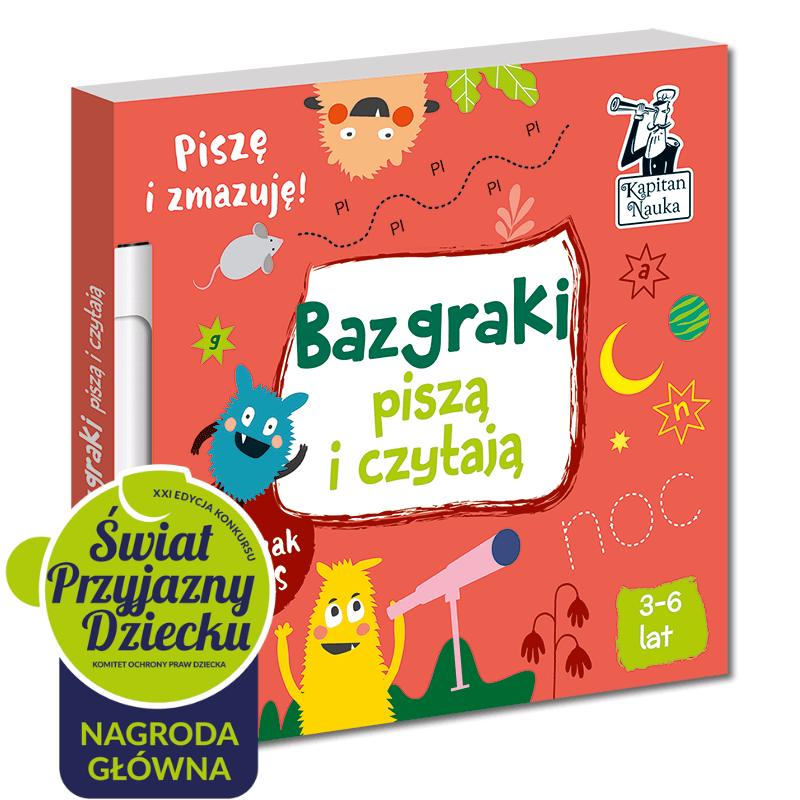 Bazgraki piszą i czytają. Piszę i Zmazuję - Kapitan Nauka