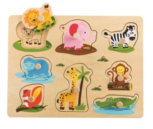 Puzzle z uchwytami Dżungla układanka - Lelin