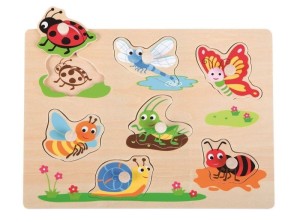 Puzzle z uchwytami Robaczki układanka - Lelin