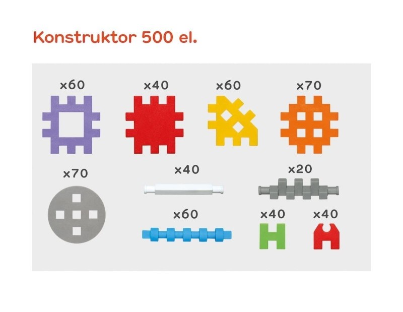 Mini waffle Konstruktor 500 Klocki Marioinex