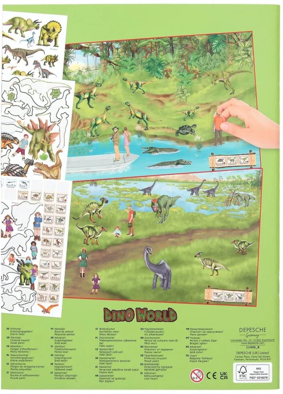 Album z naklejkami Dino Zoo kreatywny zeszyt - Depesche