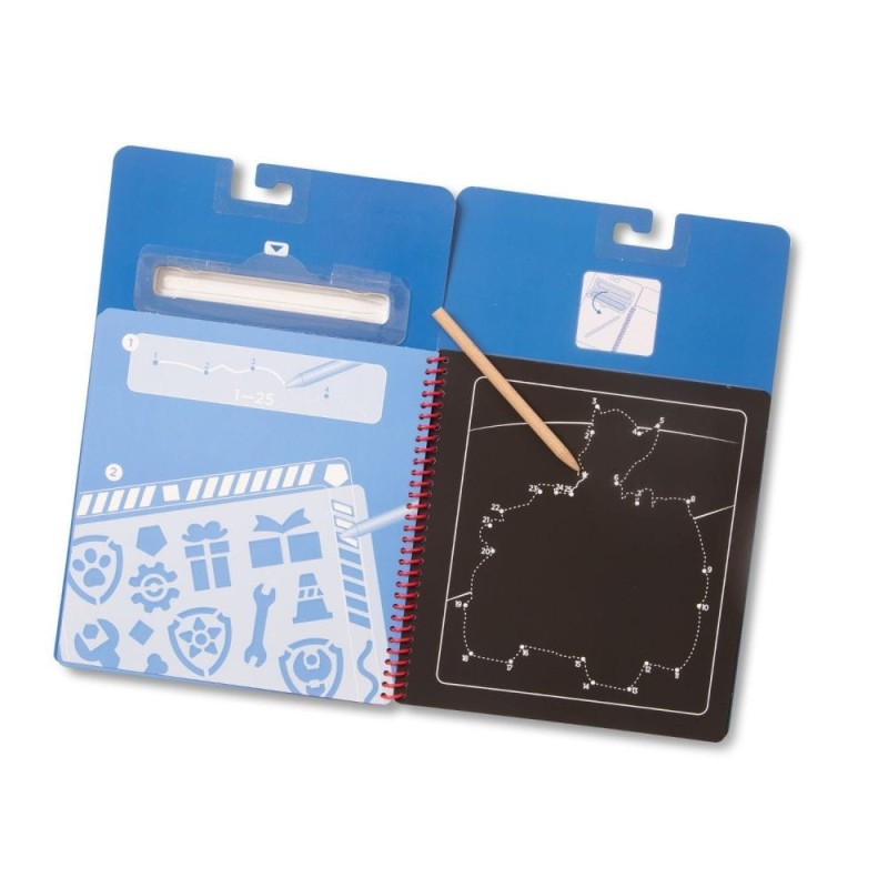 Zdrapywanki Psi Patrol z Szablonem i Rysikiem Chase - Melissa & Doug