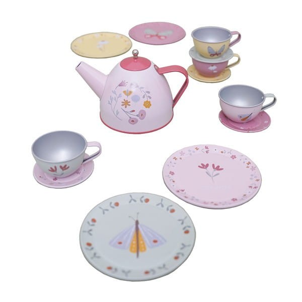 Zestaw herbaciany metalowy w Kwiatki- Little Dutch