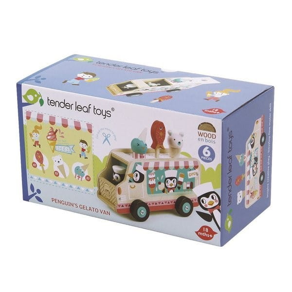 Lodziarnia, Drewniany Samochód z Lodami - Tender Leaf Toys