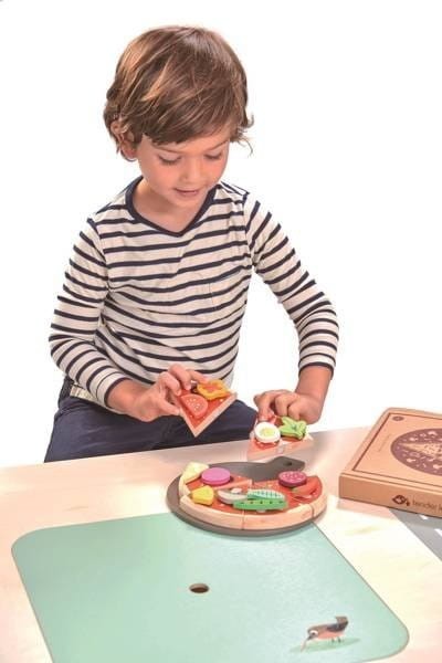 Drewniana Pizza z Dodatkami - Tender Leaf Toys