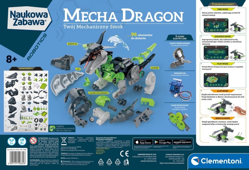 Mecha Smok, Naukowa zabawa - Clementoni
