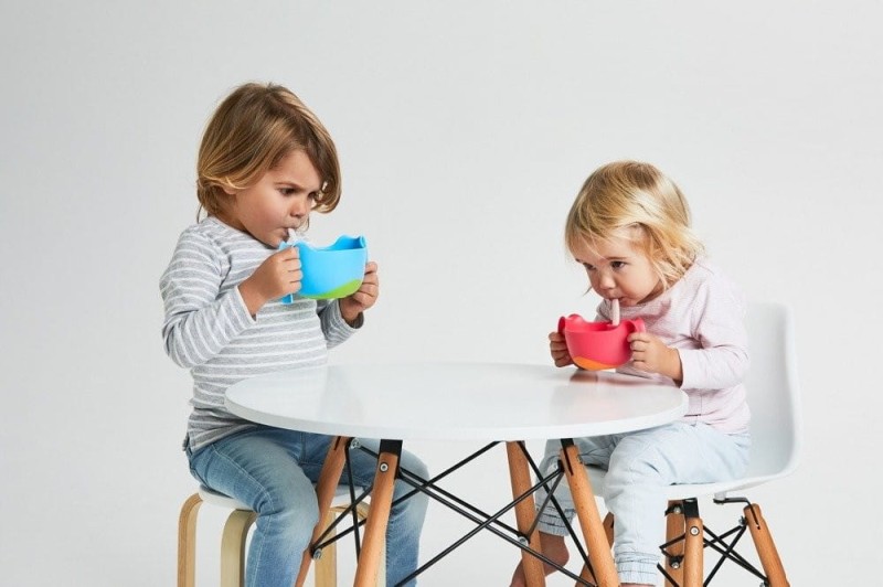 B.box miseczka na zupę 400ml ze słomką i pokrywką Bowl XL niebieska
