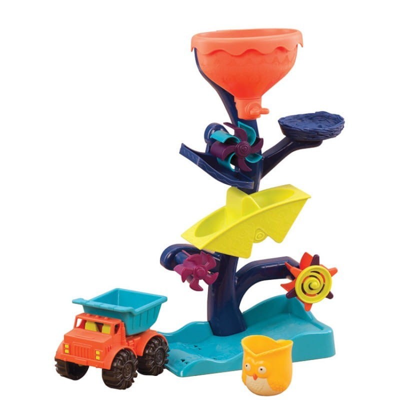 B.toys - młyn wodny kaskada z atrakcjami do zabawy w wodzie i piasku Owl About Waterfalls