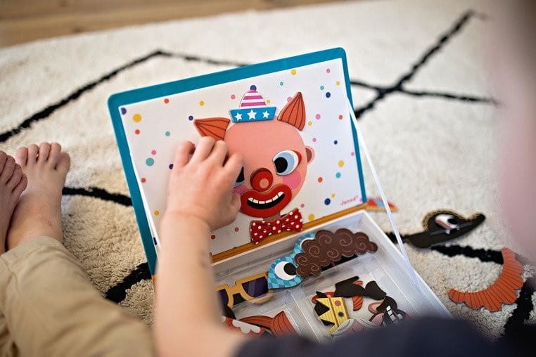 Magnetyczna układanka Śmieszne Buzie Magnetibook - Janod