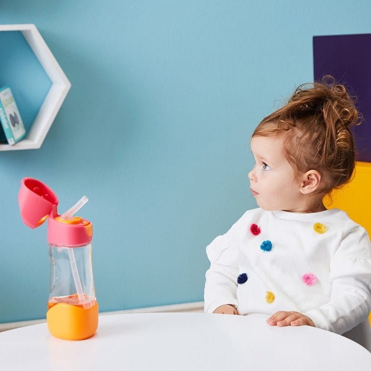 Butelka tritanowa ze słomką 450 ml Strawberry Shake - B.box