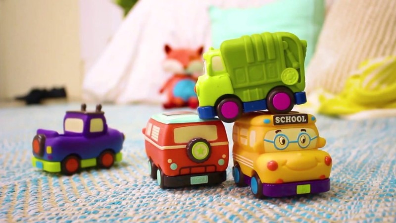 Miękkie Autka z Napędem Mini Wheeee-ls! pick-up - b.toys