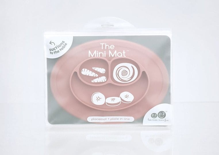 Silikonowy Talerzyk Podkładka 2w1 Pastelowy Róż Mini Mat - ezpz