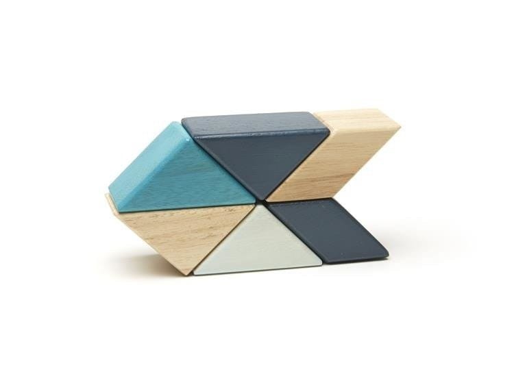 Drewniane klocki magnetyczne Prism Pocket Pouch Blues - Tegu
