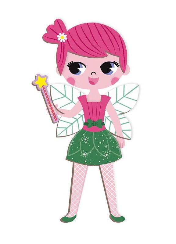 Magnetyczna Układanka Kostiumy Dziewczynka Magnetibook - Janod