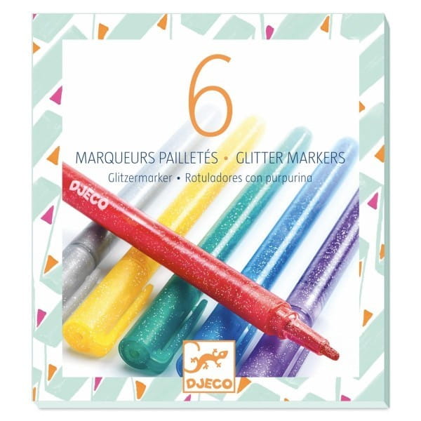 Brokatowe Pisaki Markery 6 szt. - Djeco