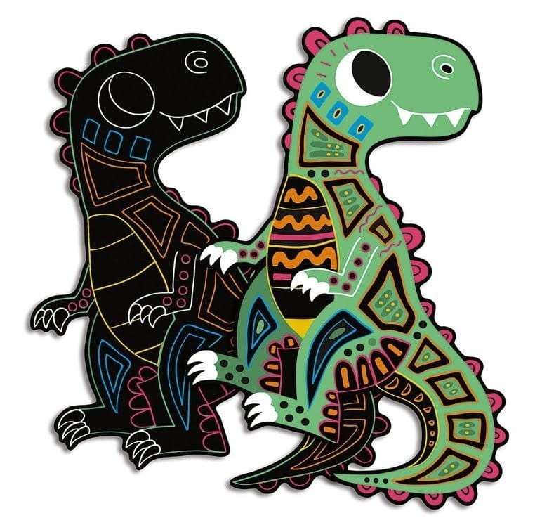 Wydrapywanka zdrapki Dinozaury 5 szt.- Janod