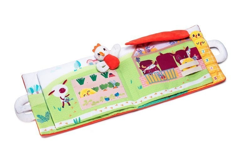 Książeczka Sensoryczna miękka Kurka i pisklaki - Lilliputiens