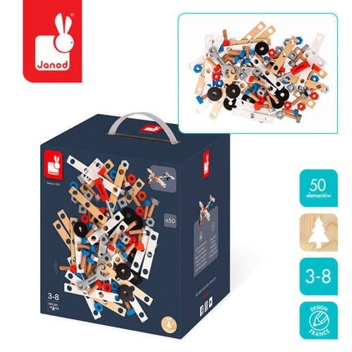 Zestaw konstruktora 50 elementów Brico ‘Kids - Janod