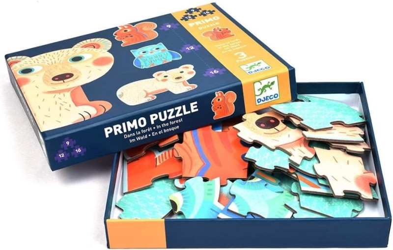 Puzzle progresywne 9,12,16 elementów Primo - Djeco