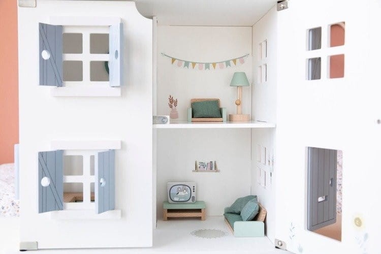 Drewniany domek dla lalek z mebelkami - Little Dutch