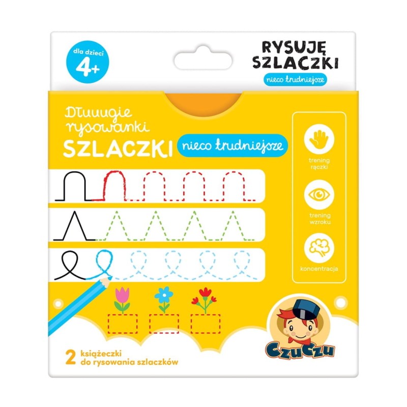 Zestaw 3 rysowanek: kolorowanki DINOZAURY + 2x Szlaczki