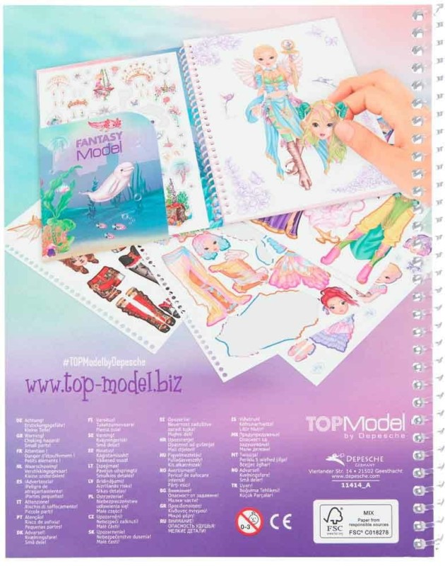 Szkicownik z Naklejkami Dress me up - Fantasy Model