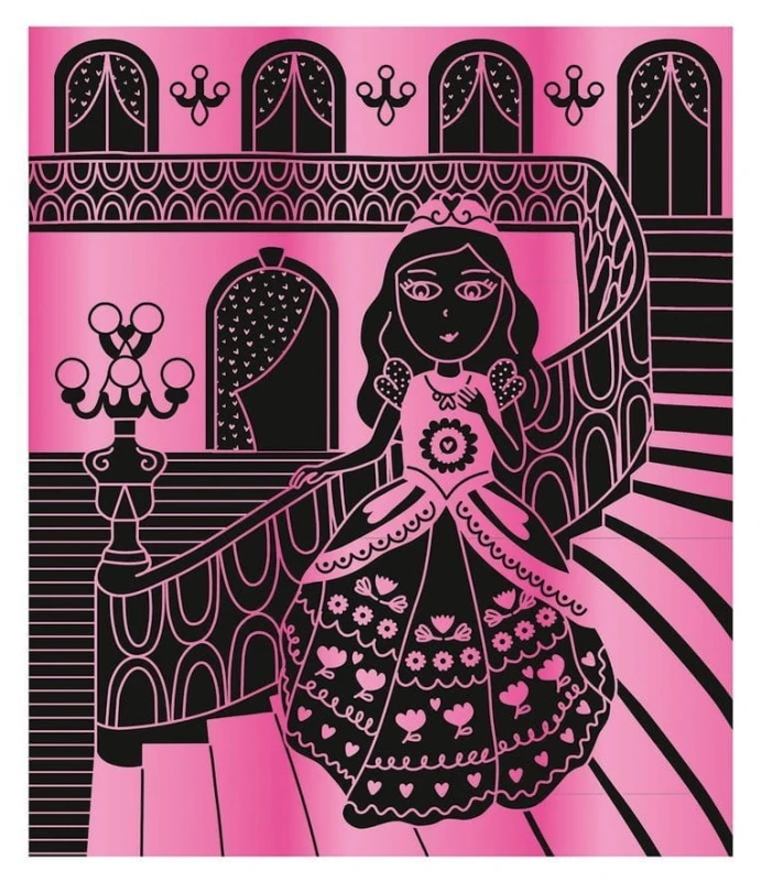 Zestaw kreatywny do zdrapywania Księżniczki 8 szt. - Janod