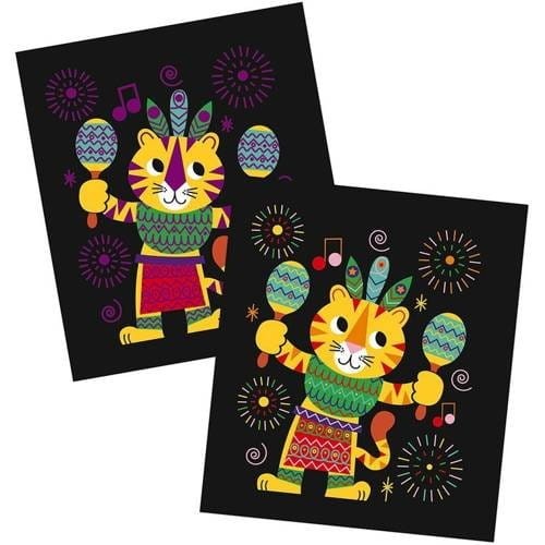 Kolorowe Wydrapywanki Zwierzęta 5 szt.- Janod