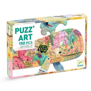Puzzle artystyczne kształt Wieloryb 150 el. - Djeco