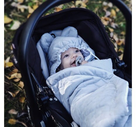 Kocyk do fotelika Wolf sky gray - BabySteps