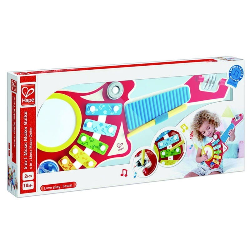Gitara 6w1 z Instrumentami dla Dzieci - Hape