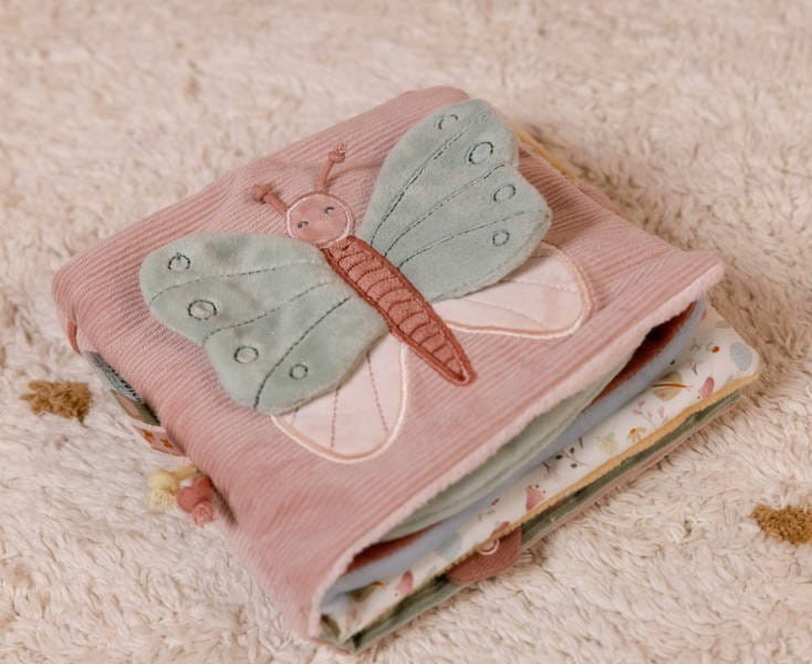 Miękka Książeczka z Lusterkiem Flowers & Butterflies - Little Dutch