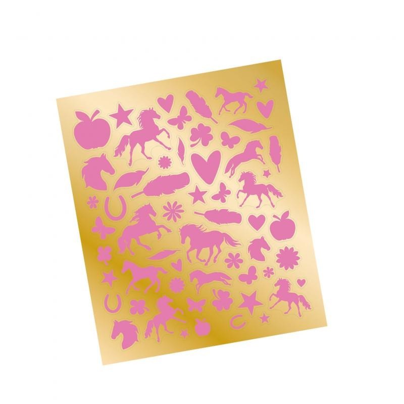 Kolorowanka z Naklejkami Konie Fur Appliqués - Miss Melody