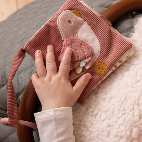 Miękka książeczka z zawieszką Flowers & Butterflies - Little Dutch