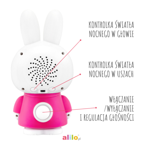 Króliczek Alilo Big Bunny różowy