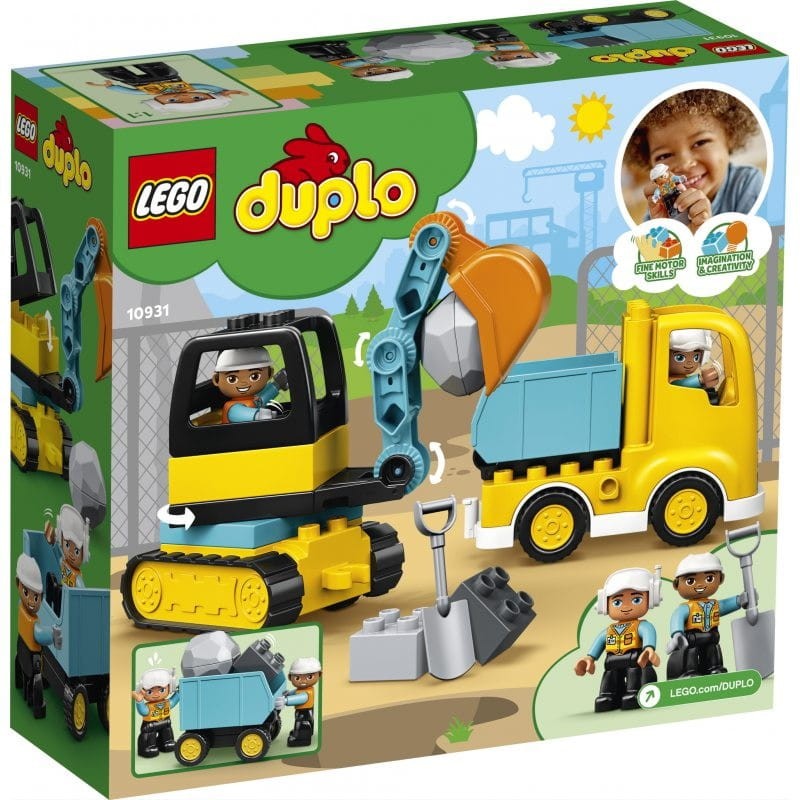 Zestaw Klocków Lego Duplo 10931 Ciężarówka i koparka gąsienicowa