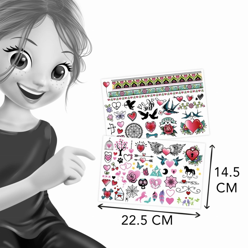 Tatuaże Dziecięce Serca 75 szt. Be Teens - Buki